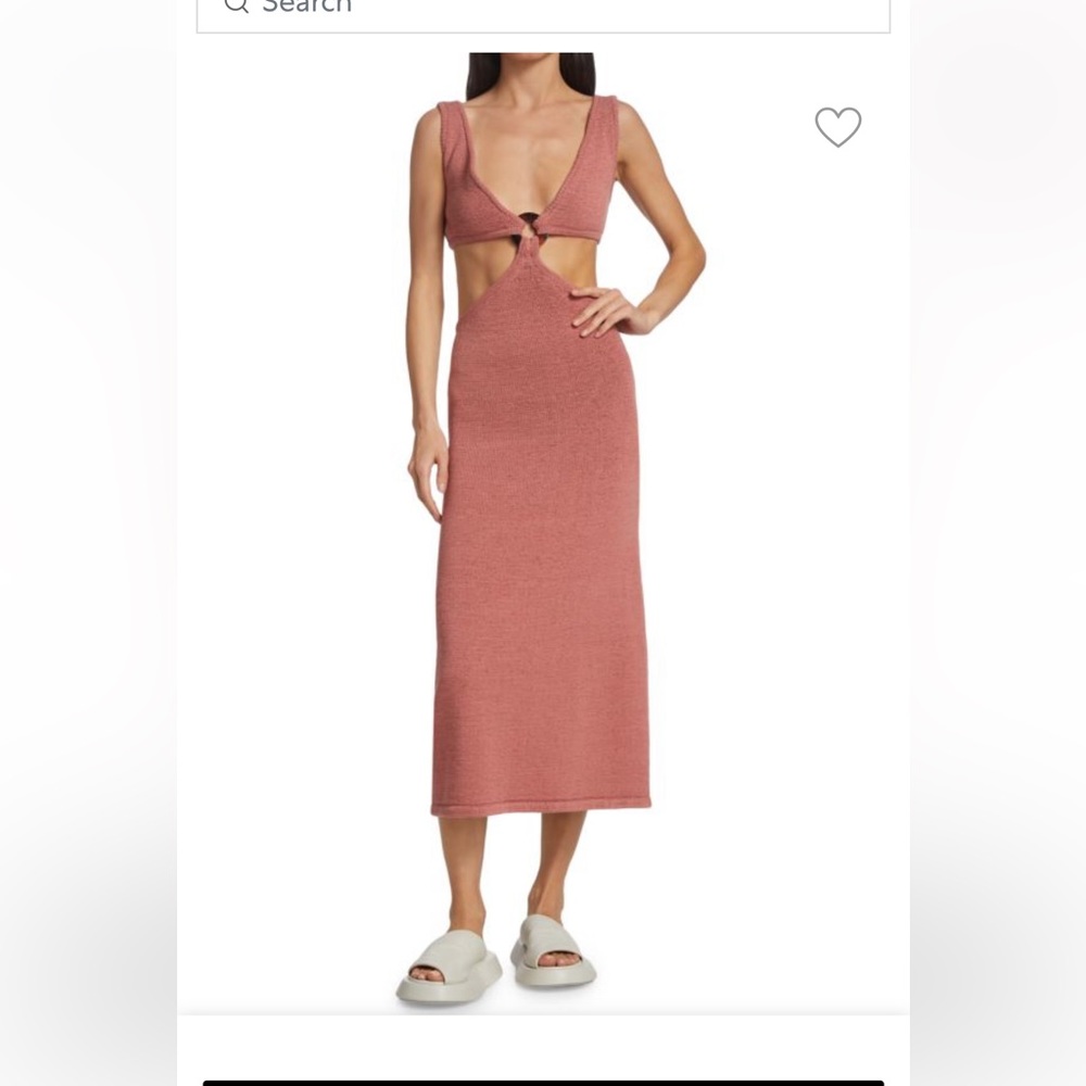 Cult Gaia Pink Ruched Tie Front Dress